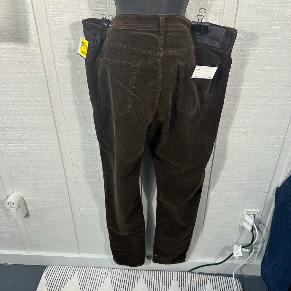 AG Brown Corduroy Tellis Modern Slim Brown Pants Size 40x 34 NWT - Picture 7 of 14